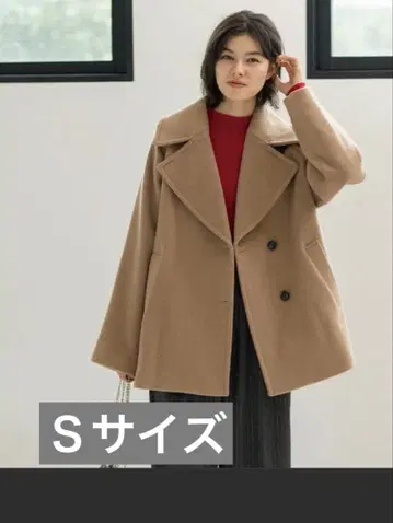 캐시미어 블렌드 울 미들 피 코트