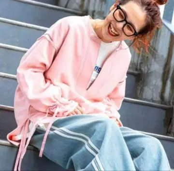 니코앤드 티라 씨 기획 메키파풍 풀오버 핑크