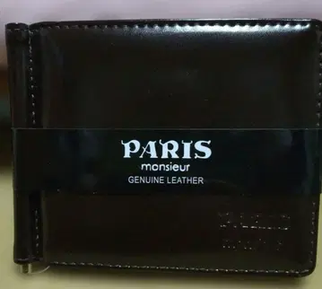 PARIS monsieur 천연 가죽 접이식 지갑 다크 브라운
