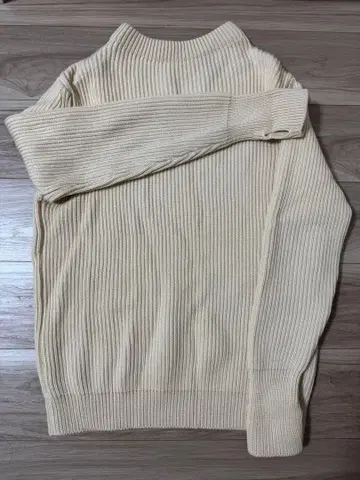 안데르센 안데르센 니트 스웨터 모크 리브 M 화이트 5G