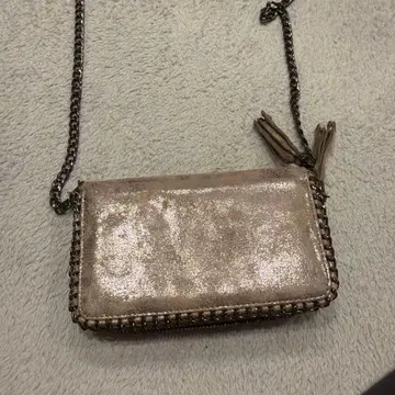 실버 글리터 지갑 숄더백