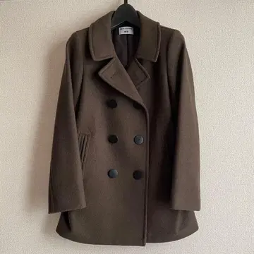 유니클로*울 피코트 카키 브라운 S