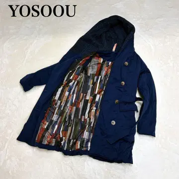 YOSOOU 블루 다운 자켓 후드 부착