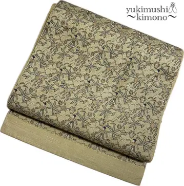 ZZ683 나고야 오비 나고야 제직 브라운 353cm 무료배송 익명 배송