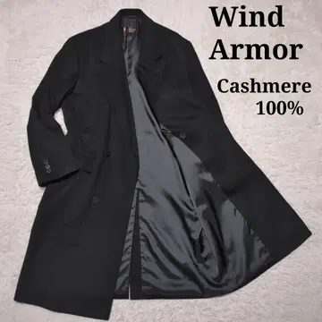 새상품급! Wind Armor 캐시미어 100% 롱 체스터 코트 더블 L