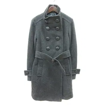 그레이 스탠드 카라 코트