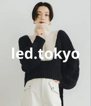 led.tokyo 레드 도쿄 하프 지퍼 케이블 니트 풀오버