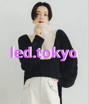 led.tokyo 레드 도쿄 하프 지퍼 케이블 니트 풀오버
