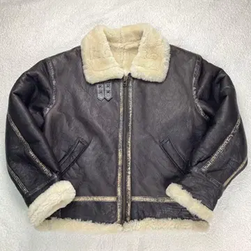 큼!! B-3 무스탕 플라이트 자켓 브라운 남성용 양가죽 LL