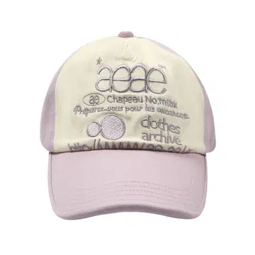 WEB LOGO 투톤 볼캡 - 화이트/핑크