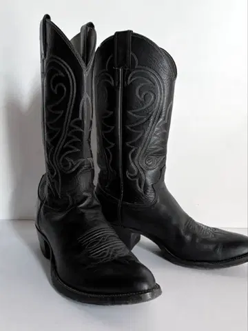 저스틴 웨스턴 부츠 빈티지 부츠 가죽