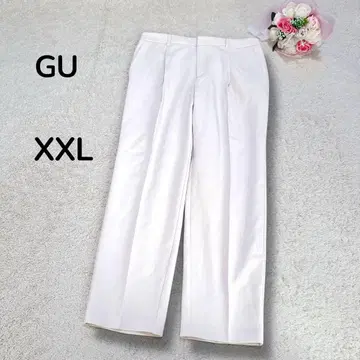 [ GU 지유 ] 빅 사이즈 XXL 턱 테이퍼드 슬랙스 팬츠 베이지