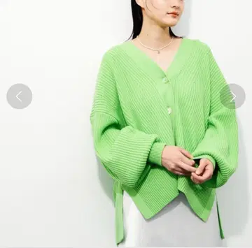 ADAM ET ROPE' 립 박스 니트 가디건