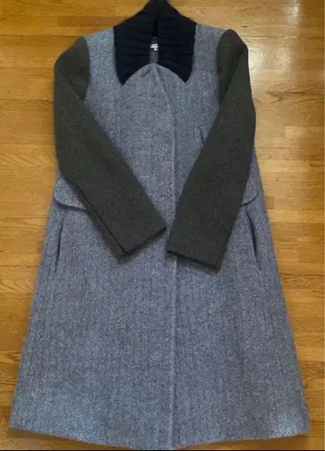 CARVEN 칼벤 울 노카라 코트 36