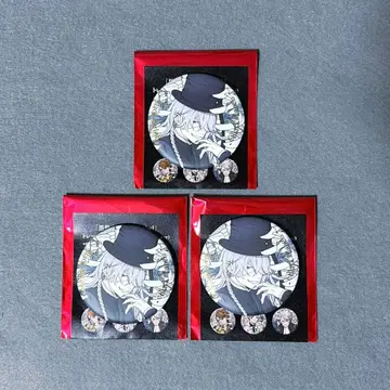 장의사 블랙 집사전 캔뱃지 본 플라워 3점