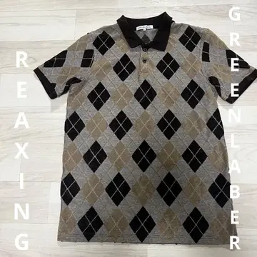 새상품급 GREEN LABEL RELAXING 파일 원단 피케 셔츠 S