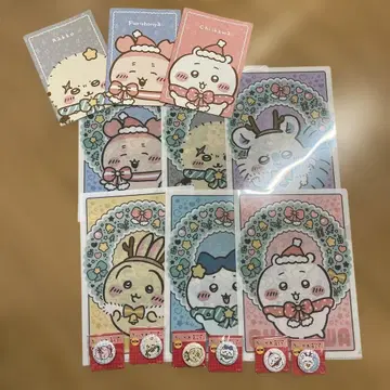 세븐일레븐 치이카와 A4 클리어 파일 & 캔 거울 전 6종 노트 3종