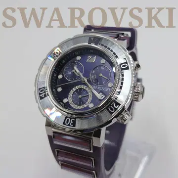 SWAROVSKI 옥테아 퍼플 크로노그래프 손목시계 스와로브스키