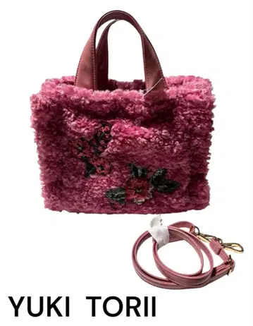 YUKI TORII 복슬복슬 퍼 백 꽃 택 포함 새상품