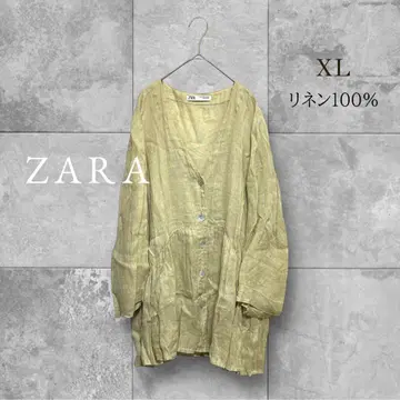 자라 ZARA 셔츠 블라우스 린넨 넉넉한 내추럴 캐주얼 XL