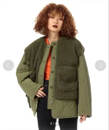 SLY 보아 베스트 레이어드 다운 코트