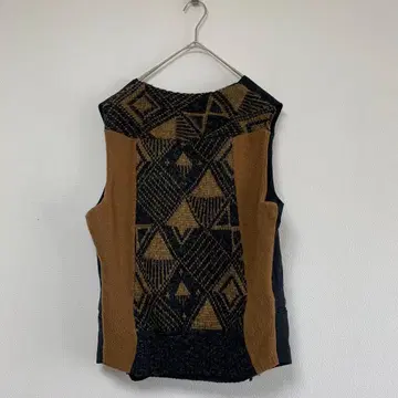 올 패턴 빈티지 레트로 니트 베스트 베스트 made in Canada