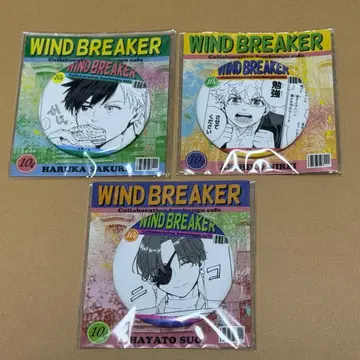 WIND BREAKER 문구 카페 벚꽃 니레이 스오우 캔뱃지