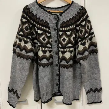 사만사 모스모스 패턴 니트 가디건