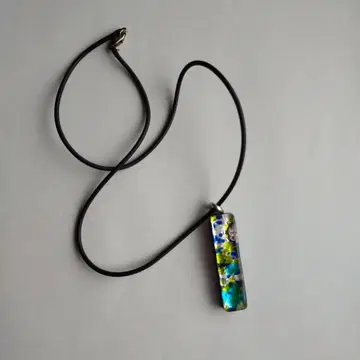 컬러풀 유리 펜던트 목걸이