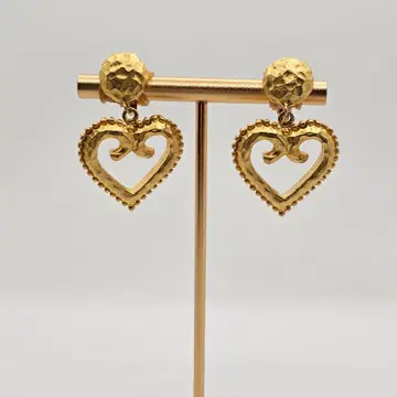 빈티지 하트 귀찌 빅 사이즈 골드 컬러