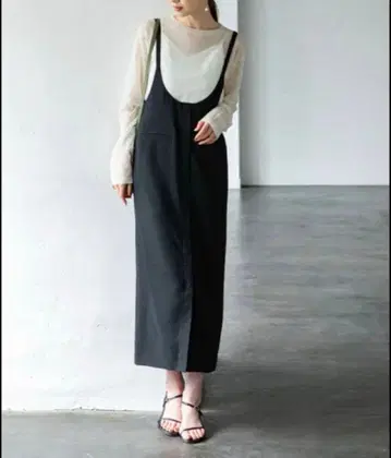 noble 오버롤 스커트