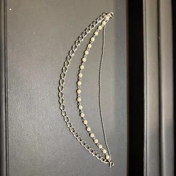 펄과 실버 링크 체인 팔찌