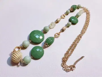 꽃 모양 끈 목걸이 일본제 골드