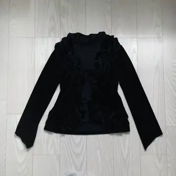 petit poudre 벨로아 볼레로 가디건 리본