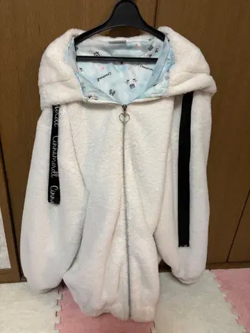 퍼 후드티 시나몬 산리오 귀 달린 보아 후드티