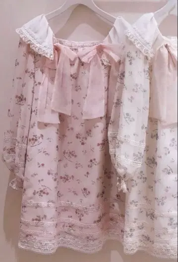 mille fille closet 시어 원피스 핑크