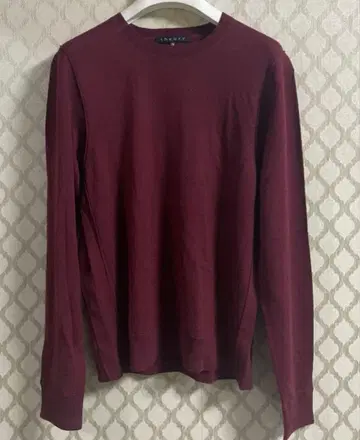 theory 버건디 니트 스웨터 38