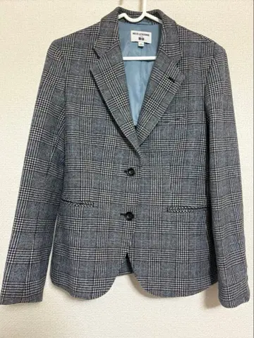 INES DE LA FRESSANGE 체크 무늬 블레이저 S 유니클로