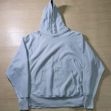 Champion 리버스 위브 멜란지 그레이 두꺼운 후드티 90's