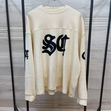 사워 크림 써멀 긴팔 와플 티셔츠