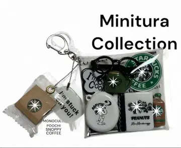 가챠 파우치 SNOOPY PEANUTS 블랙 파우치 흑백