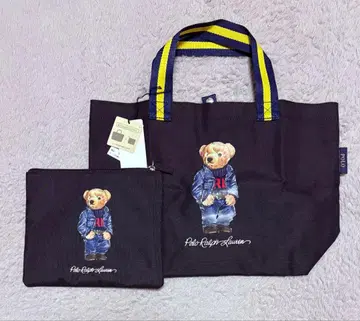 폴로 랄프로렌 폴로베어 파우치 포함 토트백 (블랙)