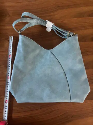 스카이블루 스웨이드풍 숄더백