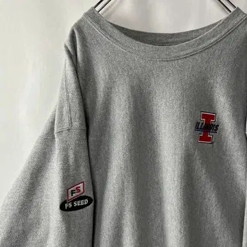 챔피온 리버스 위브 원포인트 로고 맨투맨 트레이닝복 그레이