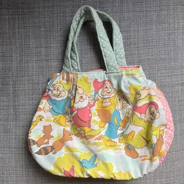 데드스탁 원단 백설공주 일곱 난쟁이 토트백