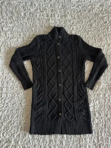 Ralph rauren 케이블 짜임 롱 가디건