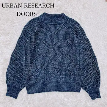 어반 리서치 도어스 니트 스웨터 네이비 두꺼운 원단 심플