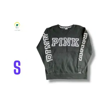 [ 각종 할인 ] PINK 로고 아이콘 프린트 맨투맨 그린 S