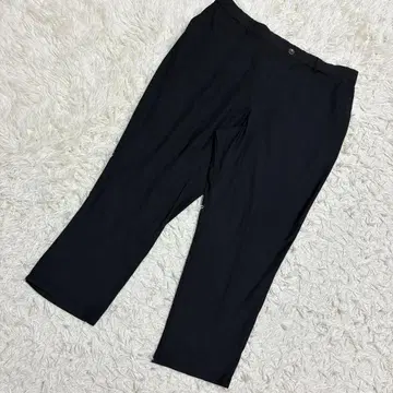 앵클 팬츠 무지 심플 테이퍼드 팬츠 통통 블랙 (3L)