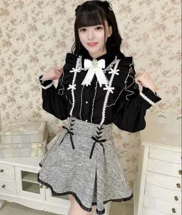 ROJITA 프티 리본 블라우스 지뢰 양산형